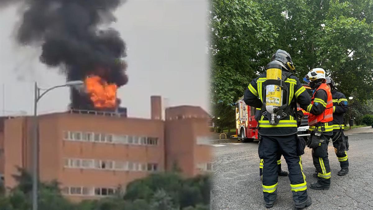 El fuego se originó en un cuarto de instalaciones de climatización ubicado en la azotea