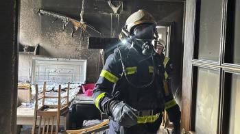 El fuego solo afectó al salón del domicilio