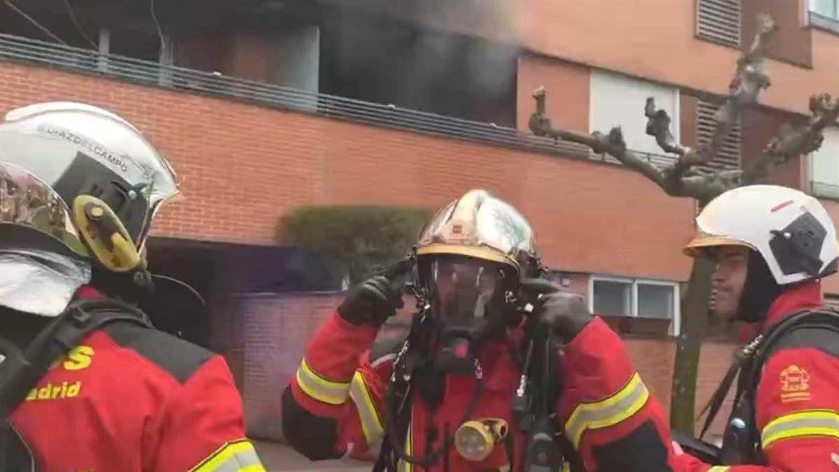 Hasta la urbanización acudieron cuatro dotaciones del Cuerpo de Bomberos de la Comunidad de Madrid