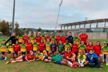 Las jugadoras del Sanse Scrum Rugby participaron en un torneo amistoso contra Brasil