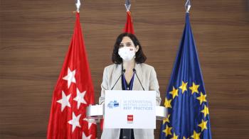 Isabel Díaz Ayuso, presidenta de la Comunidad de Madrid, inaugura el Primer Encuentro Internacional sobre covid-19