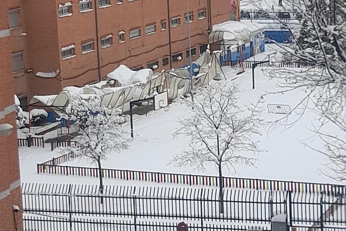 Piden a la Concejalía de Educación inspeccionar todos los Centros Educativos y arreglar los destrozos ocasionados por la nieve