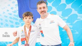 El ripense, de la Escuela de Taekwondo Nam Kun Rivas, compite en la categoría cadete 