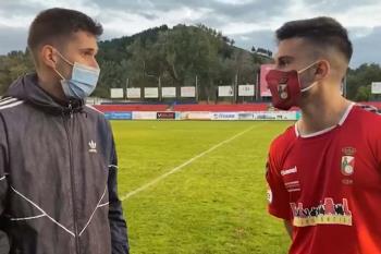 El jugador de la RSD Alcalá, Izan González, atendió a Soy de Alcalá tras la derrota del equipo alcalaíno por 0-2 ante el Flat Earth en el Val