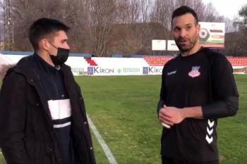 El cancerbero del AD Complutense, Javi Alonso, atendió a Soy de Alcalá tras la derrota por dos a cero del equipo complutense ante el Alcalá en el Val