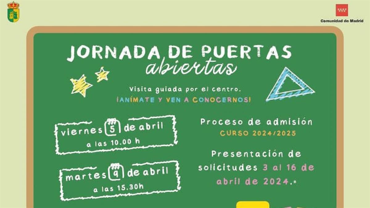 El centro abrirá los días 5 y 9 de abril para que las familias puedan visitar la escuela
