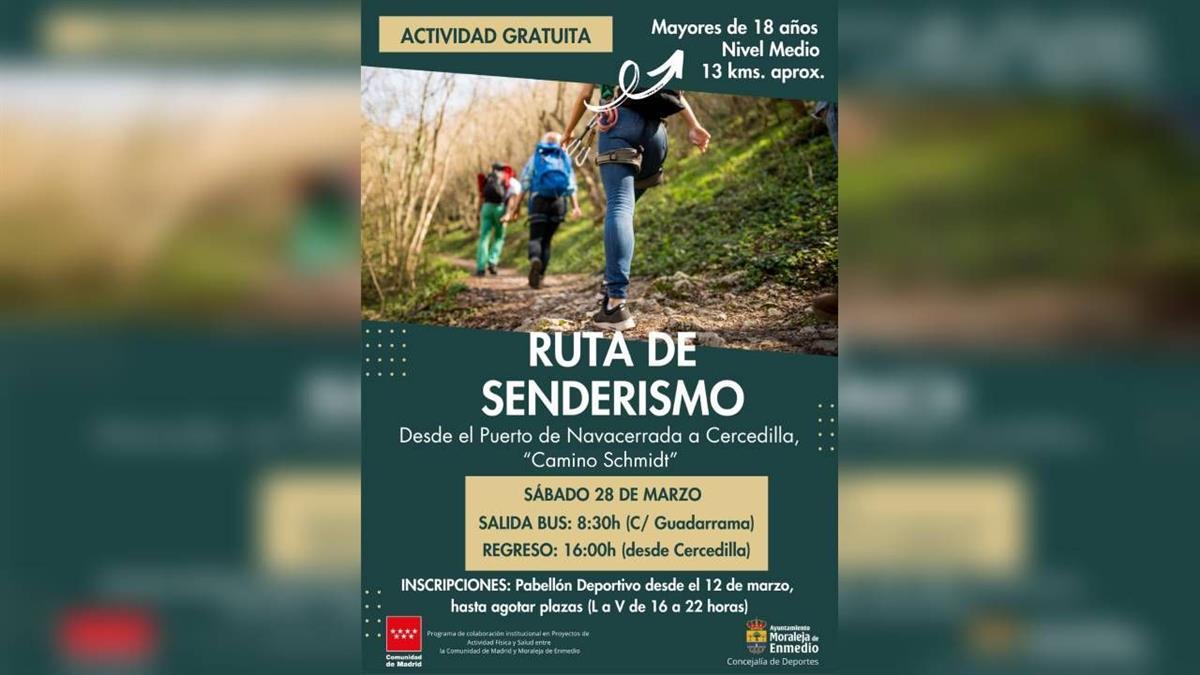 La actividad gratuita recorrerá 13 kilómetros entre el Puerto de Navacerrada y Cercedilla y está dirigida a mayores de 18 años