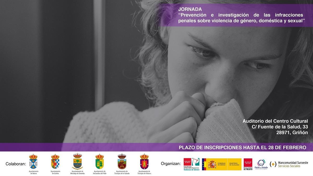 Se celebrará el taller "Prevención e investigación de las infracciones penales sobre la violencia de género, doméstica y sexual" el 5 de marzo en Griñón