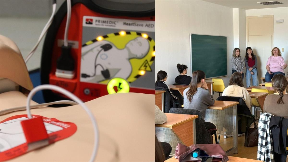 Más de una decena de centros educativos reciben formación para utilizar el desfibrilador automático

