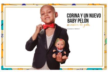 Corina es el nuevo Babypelón lanzado para celebrar 10 años ayudando a los niños con cáncer
