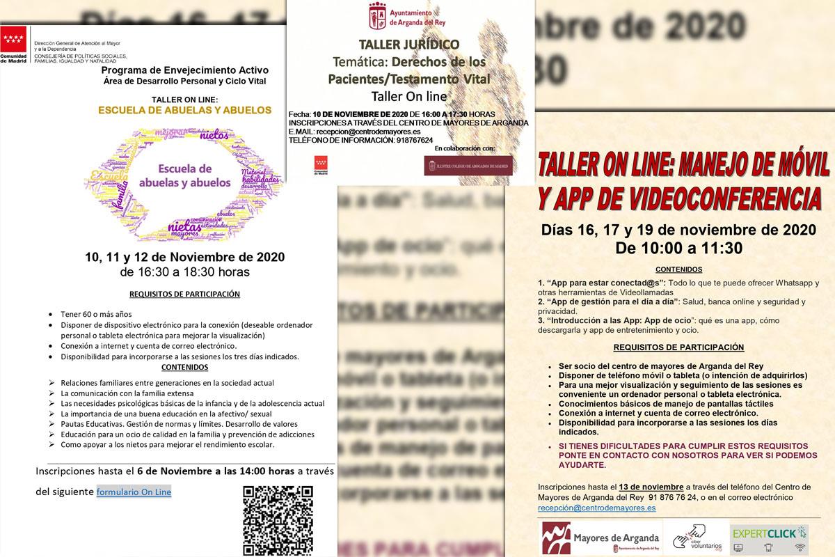 Los talleres empiezan hoy 10 de noviembre