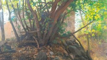 Por el monte refleja un discurso pictórico agitado y trepidante