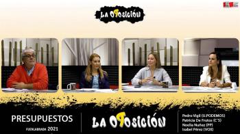 Con la participación de Pedro Vigil (Unidas Podemos), Patricia De Frutos (Cs), Noelia Núñez (PP) e Isabel Pérez (VOX)