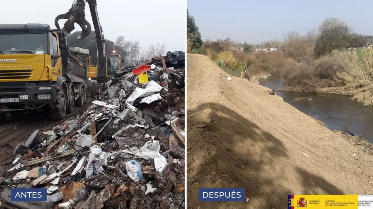 Se retirarán ahora los residuos del cauce del río en el término de Móstoles