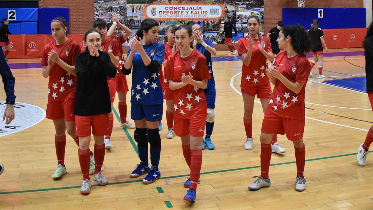La Selección SUB-16 femenina de Futsal de Madrid se medirá a Cataluña en semifinales del Campeonato de España