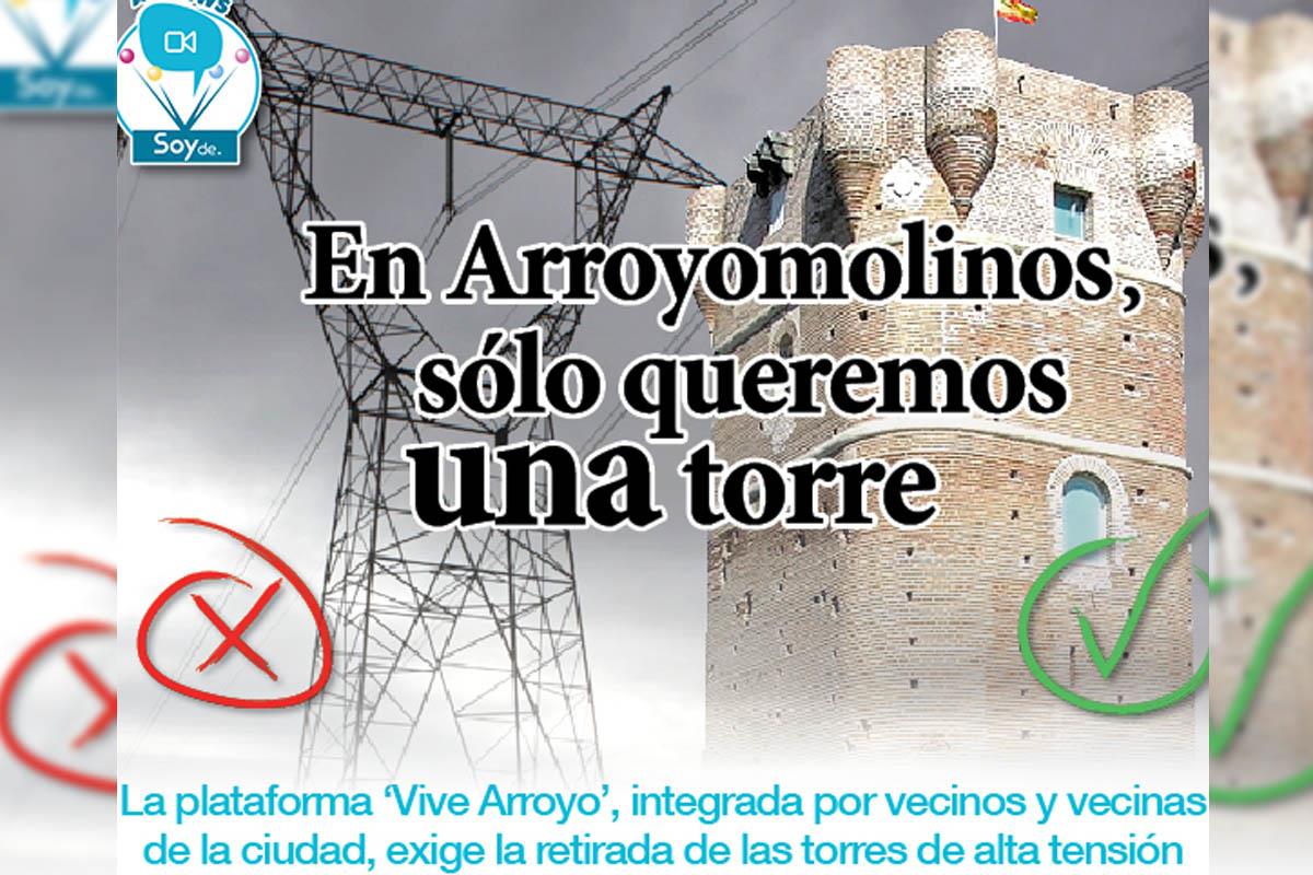 El movimiento vecinal 'Vive Arroyo' exige al consistorio que se retiren las torres de alta tensión del municipio