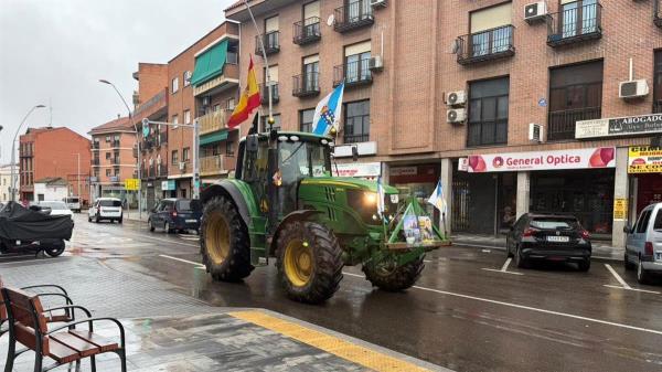 La protesta de los agricultores atraviesa  sin incidencias Fuenlabrada y Leganés