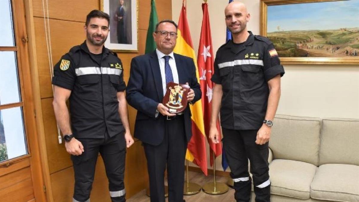La UME agradece a Villaviciosa de Odón la acogida de los militares que intervinieron en los incendios de la Sierra Oeste
