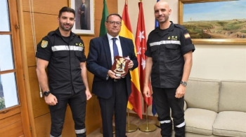 La UME agradece a Villaviciosa de Odón la acogida de los militares que intervinieron en los incendios de la Sierra Oeste
