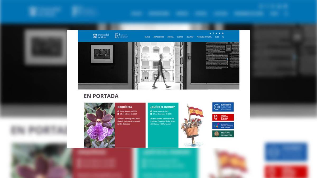 Una página sencilla y dinámica que ofrece información a través de la programación cultural 
