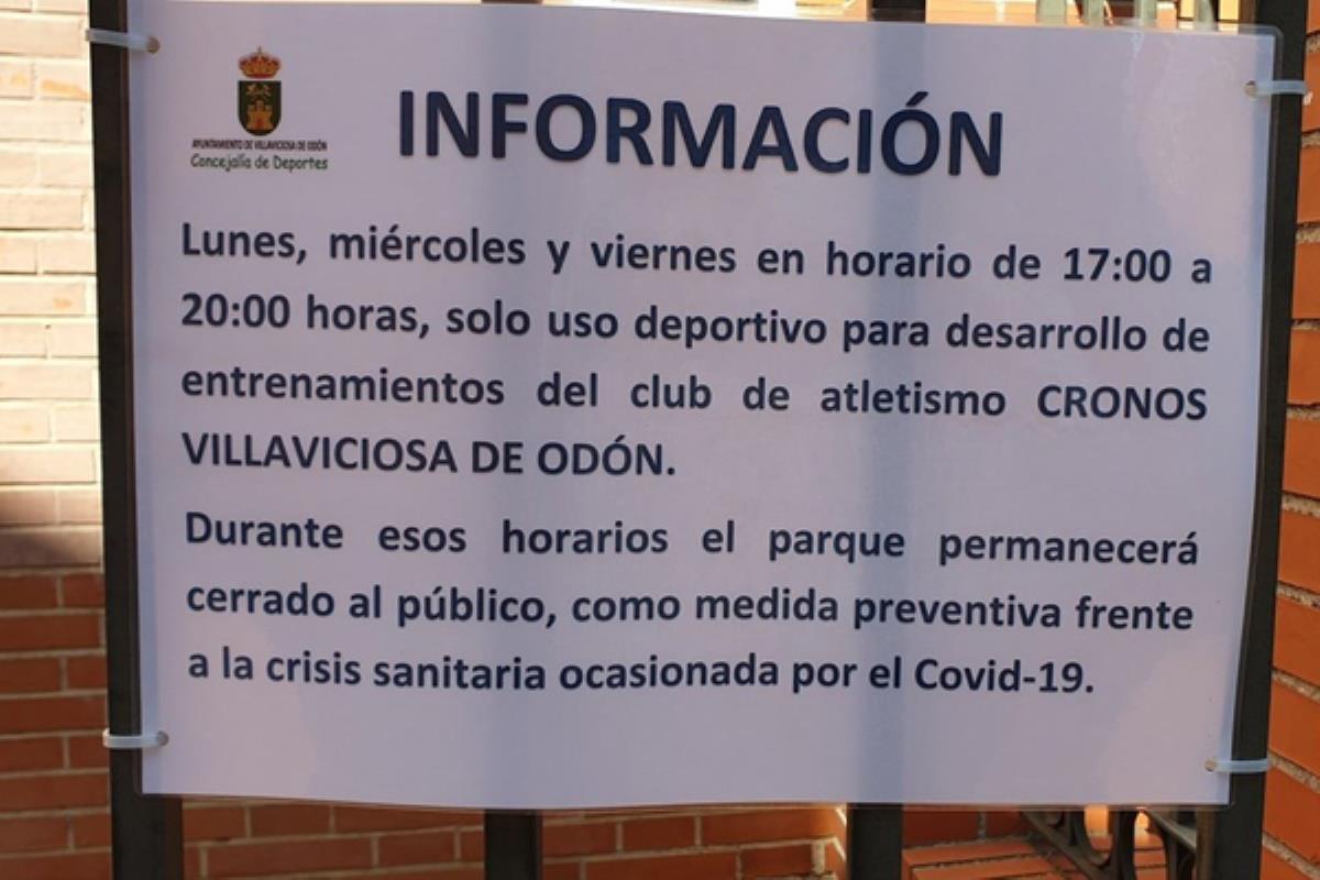 El parque servirá al club de atletismo para entrenar los lunes, miércoles y viernes