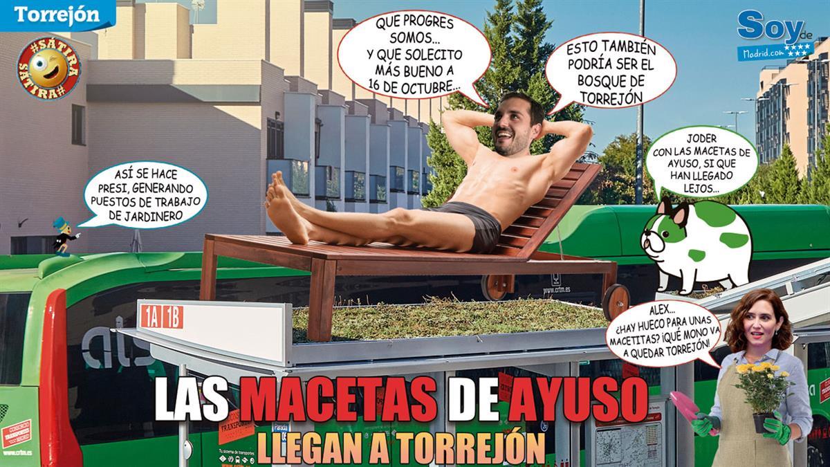 La Comunidad de Madrid instala la primera cubierta vegetal en una marquesina de autobús