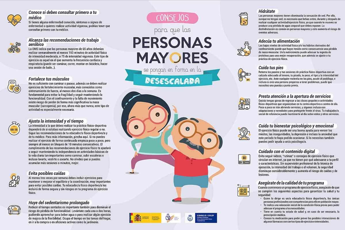 El Consejo Superior de Deportes y COLEF han elaborado una serie de consejos para realizar la actividad física con seguridad