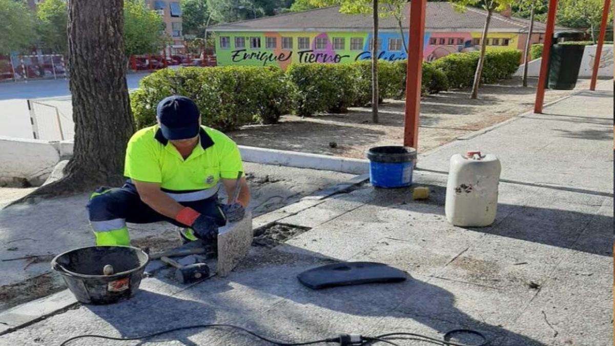 Los trabajos se están realizado por los trabajadores integrantes del plan de empelo 