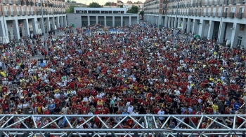 La Plaza Mayor acogerá este martes la retransmisión del partido de la semifinal del Mundial que nos enfrenta a Francia
