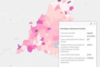 La Comunidad de Madrid ha hecho públicos los datos epidemiológicos por municipio de nuestra región