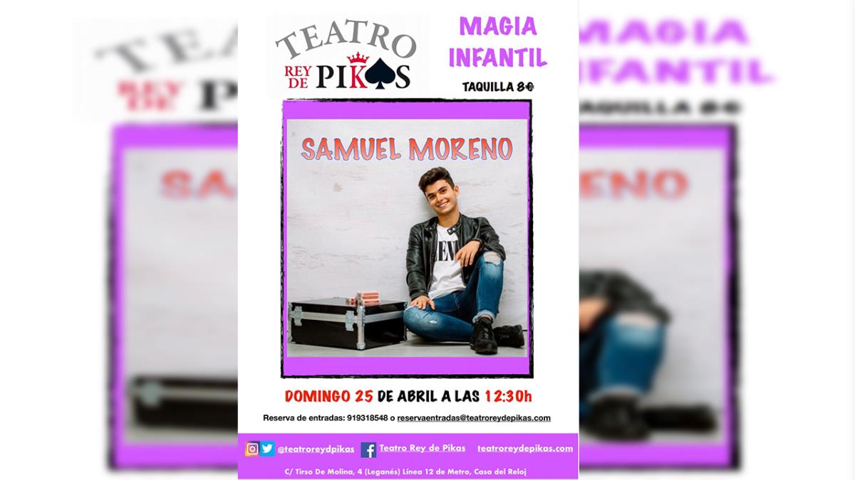 El Teatro Rey de Pikas acoge el show del mago Samuel Moreno
