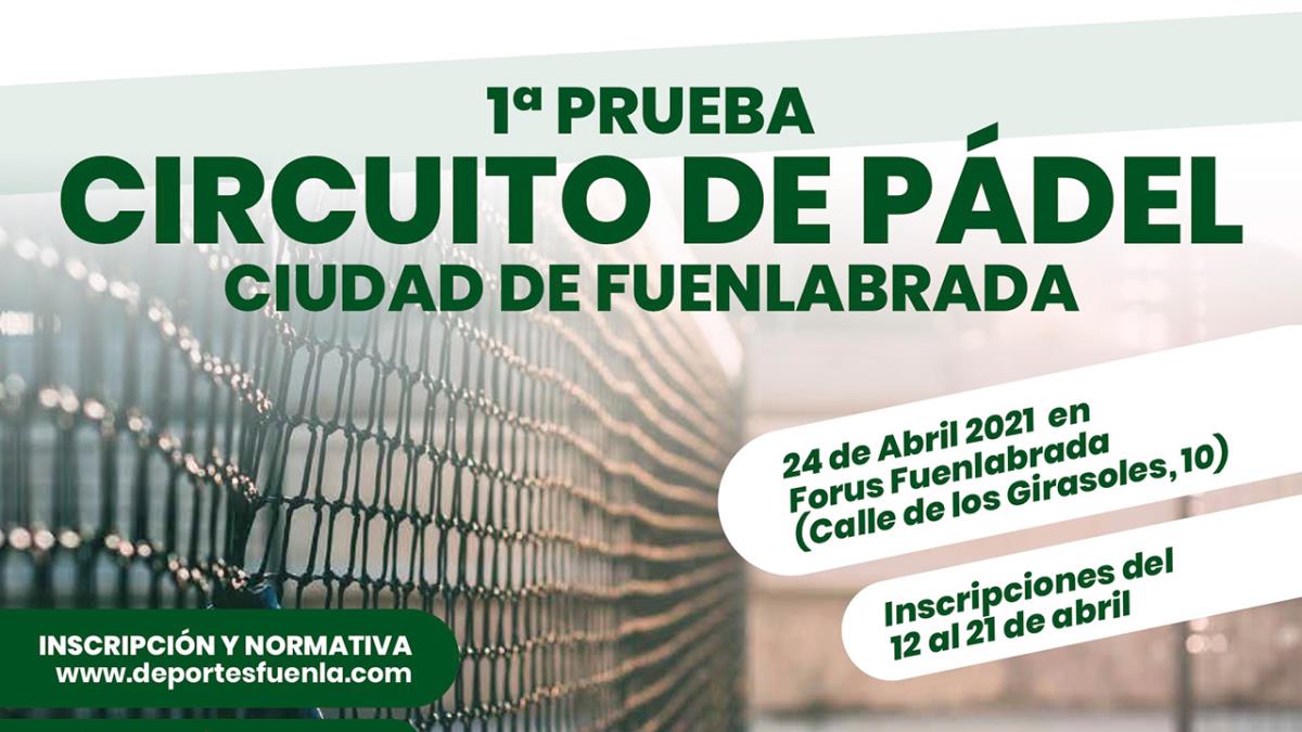 El Ayuntamiento ha organizado un circuito de pádel que comenzará el sábado 24 de abril 