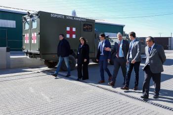 El candidato a presidir la CAM ha conocido de cerca el trabajo que hace esta empresa, que pone a punto los tanques Leopard para Ucrania