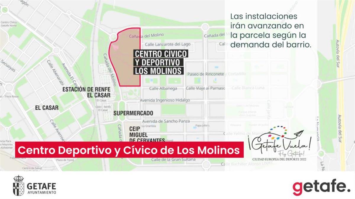 El centro irá creciendo en la parcela según las necesidades del barrio. En su primera fase contará con pista multideportiva, salón de actos y varias salas polivalentes
