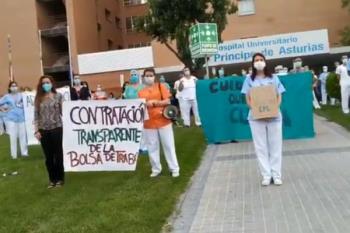 La concentración tuvo lugar ayer 1 de junio frente a los distintos centros sanitarios de la Comunidad de Madrid