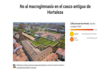 Lee toda la noticia 'Los vecinos de Hortaleza reúnen más de 2.000 firmas contra el macrogimnasio del casco antiguo'