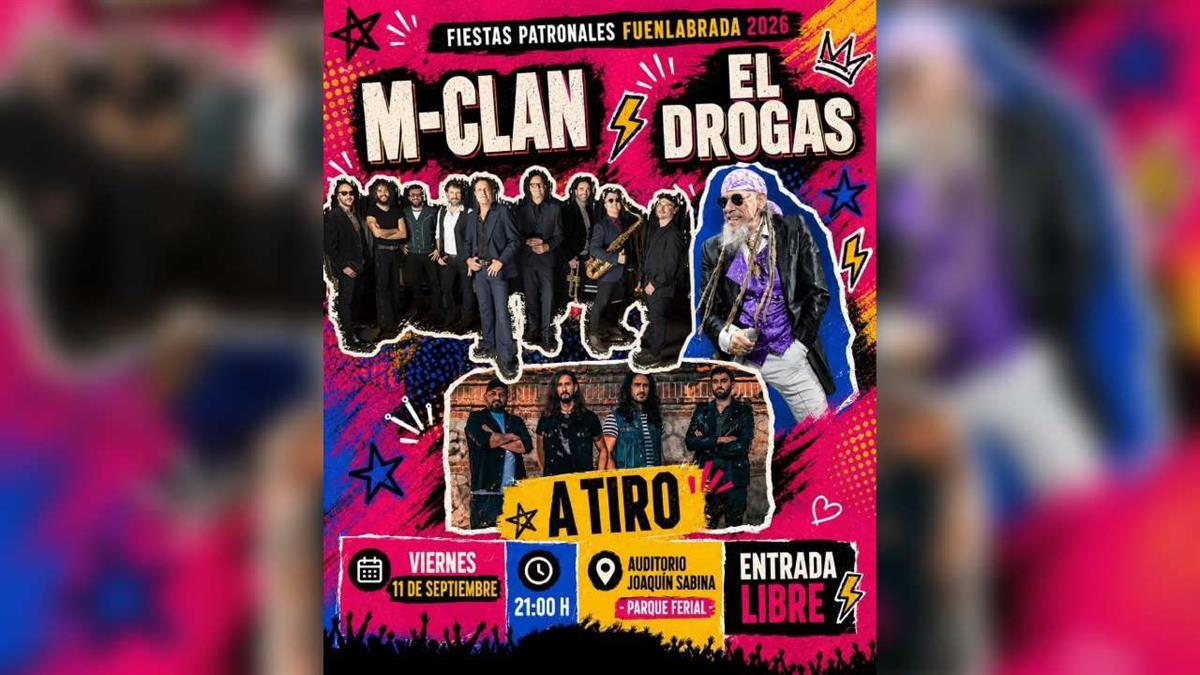 El concierto inaugural de las Fiestas Patronales 2026 se celebrará el 11 de septiembre en el Auditorio Joaquín Sabina con entrada gratuita