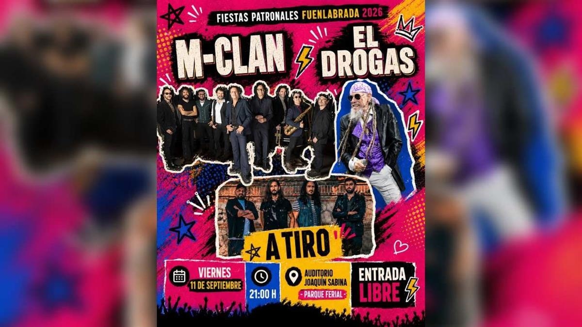 El concierto inaugural de las Fiestas Patronales 2026 se celebrará el 11 de septiembre en el Auditorio Joaquín Sabina con entrada gratuita