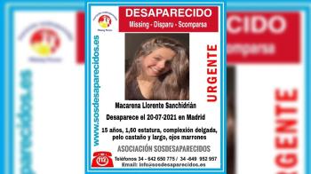 Ayúdanos a encontrar a Macarena Llorente Sanchidrián