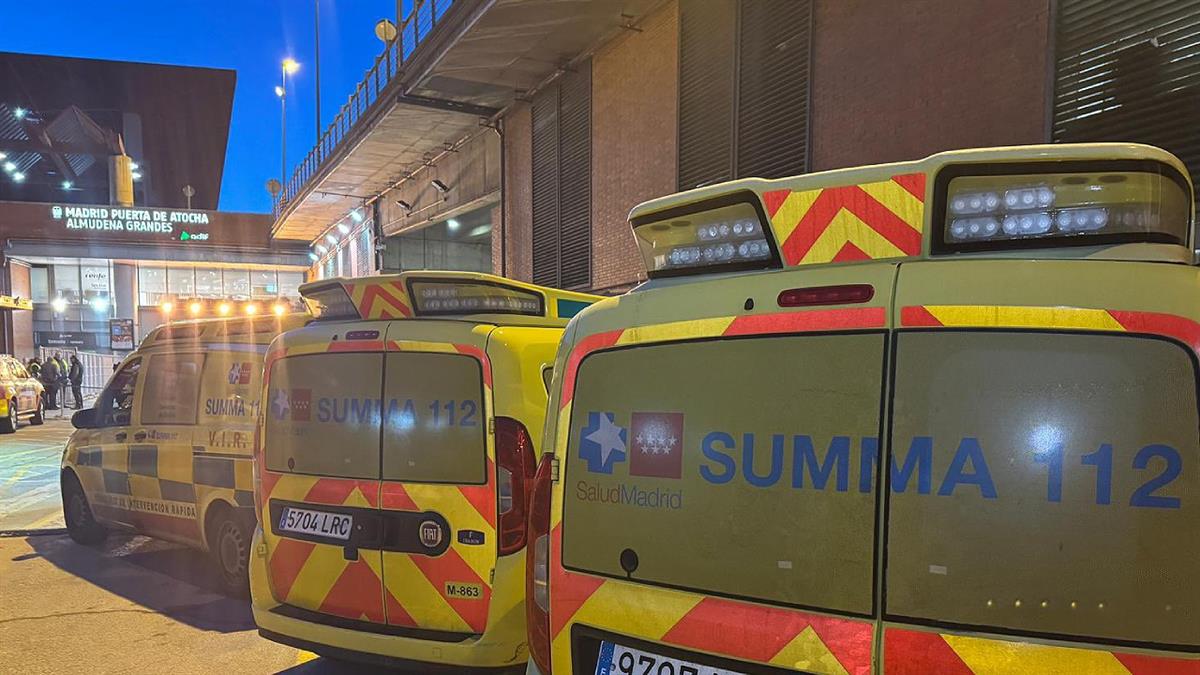 El SUMMA 112 se desplaza a Atocha para prestar atención a los pasajeros