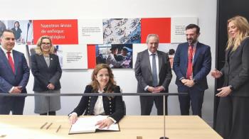 Matute ha participado en la inauguración de la nueva sede de la empresa multinacional Johnson & Johnson