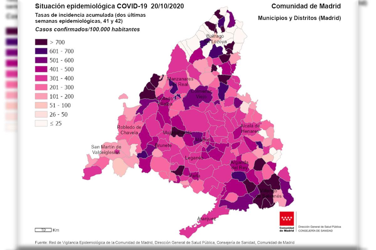 Majadahonda y Colmenar Viejo se quedan por encima de los 500