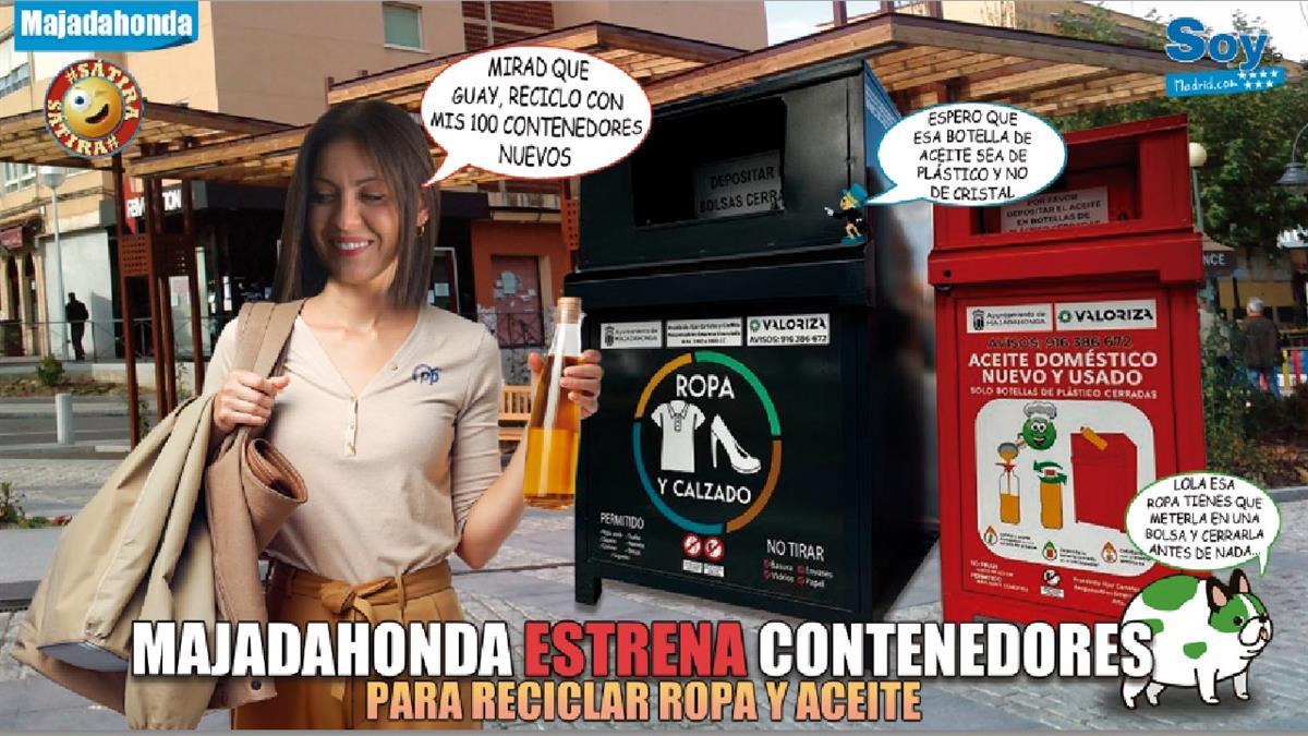 Majadahonda estrena 100 nuevos contenedores para reciclar ropa y aceite usado
