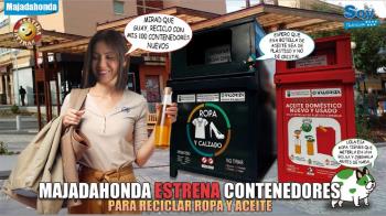 Majadahonda estrena 100 nuevos contenedores para reciclar ropa y aceite usado
