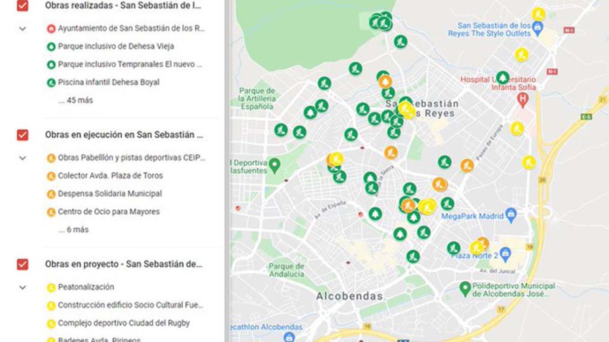 En el que se muestran los emplazamientos de las principales iniciativas que se están desarrollando desde el 2019
