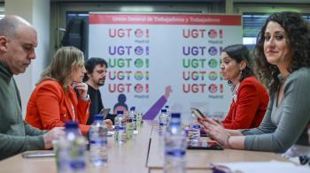 Reyes Maroto habla con UGT de las políticas sociales que necesita la ciudad de Madrid