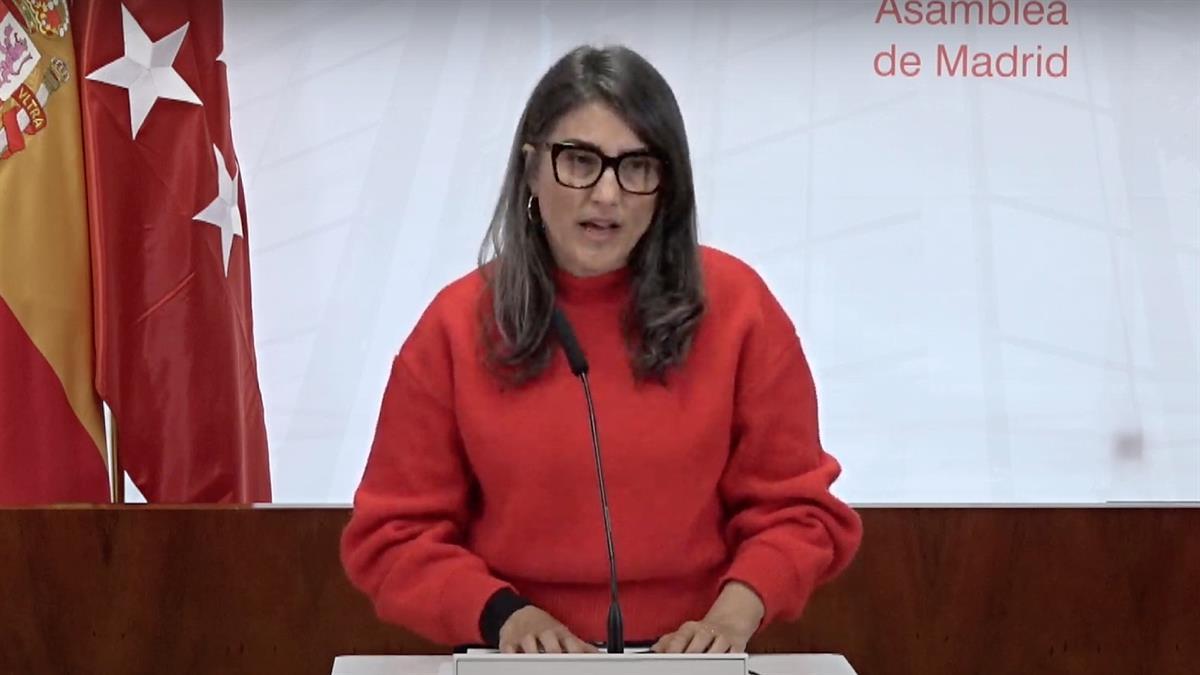 La portavoz de Más Madrid denuncia la "incapacidad de gestión" de las ayudas de la Comunidad de Madrid