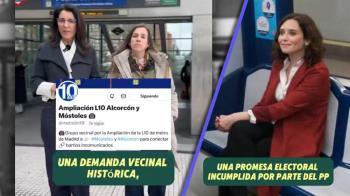 El Gobierno regional admite que la ampliación de la Línea 10 “no es prioritaria ni a corto ni a medio plazo”