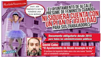 El Ayuntamiento de Alcalá presume de feminista cuando ni siquiera cuenta con un 