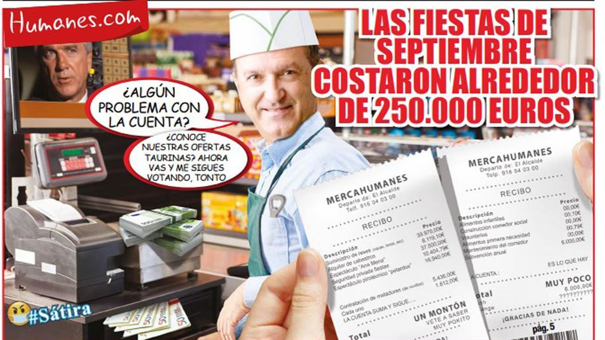 José Antonio Sánchez gasta un cuarto de millón de euros en las fiestas patronales y no da ni un céntimo para ayudar al comedor social de Cáritas.